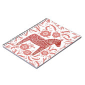 Carnet Dala suédois Cheval Rouge et Blanc Art populaire (Côté gauche)