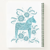 Carnet Dala suédois Cheval Turquoise Folk Art Recette (Dos)