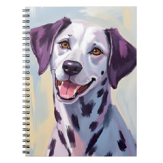 Carnet Dalmatian Dog Watercolor Painting (Devant)