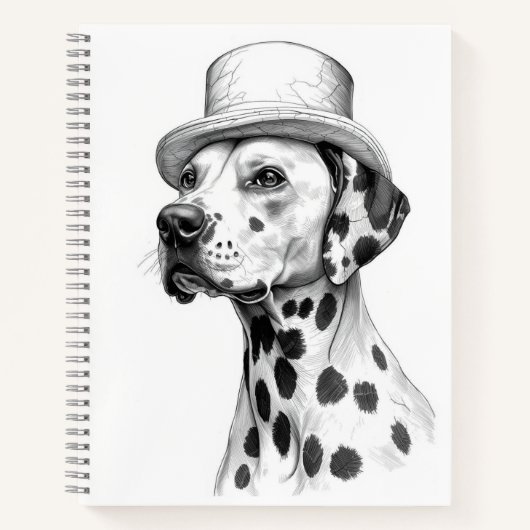 Carnet Dalmatian Marble Statue Vintage Style Notebook (Devant)