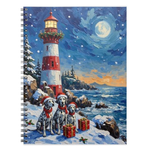 Carnet Dalmatien Phare de Noël Vacances (Devant)