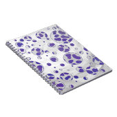 Carnet Dalmatien Violet et Blanc à pois (Côté Droit)