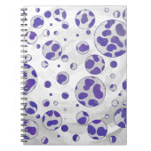 Carnet Dalmatien Violet et Blanc à pois (Devant)