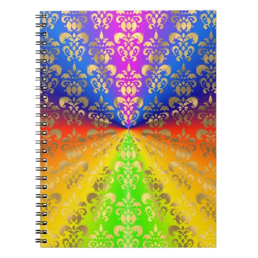 Carnet Damas arc-en-ciel d'or (Devant)
