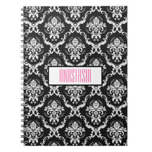 Carnet Damas Blanches Avec Monogramme