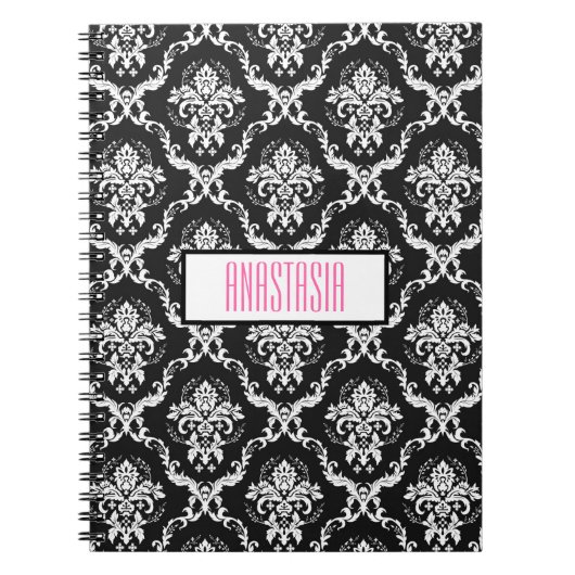 Carnet Damas Blanches Avec Monogramme (Devant)