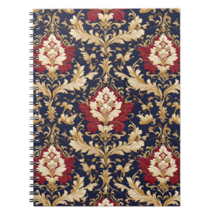 Carnet Damas floral Art Nouveau doré