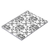 Carnet Damask blanc et noir (Côté gauche)