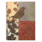 Carnet Damask Sparrow (Devant)