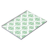 Carnet Damassé de style victorien vert et blanc (Côté gauche)