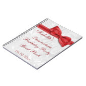 Carnet Damassé et arc de fête d'anniversaire de (Côté gauche)