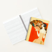 Carnet dame art déco avec éventail (Intérieur)
