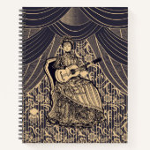 Carnet Dame avec guitare (Devant)