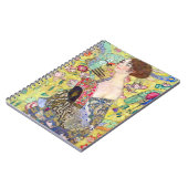 Carnet Dame avec ventilateur par Gustav Klimt, Japonisme  (Côté gauche)