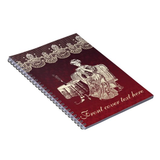 Carnet dame boit du thé (Côté Droit)