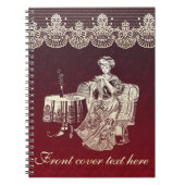 Carnet dame boit du thé (Devant)