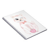 Carnet Dame Chat Fou Chaton Princesse Rose Chat (Côté Droit)