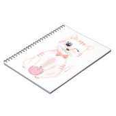 Carnet Dame Chat Fou Chaton Princesse Rose Chat (Côté gauche)