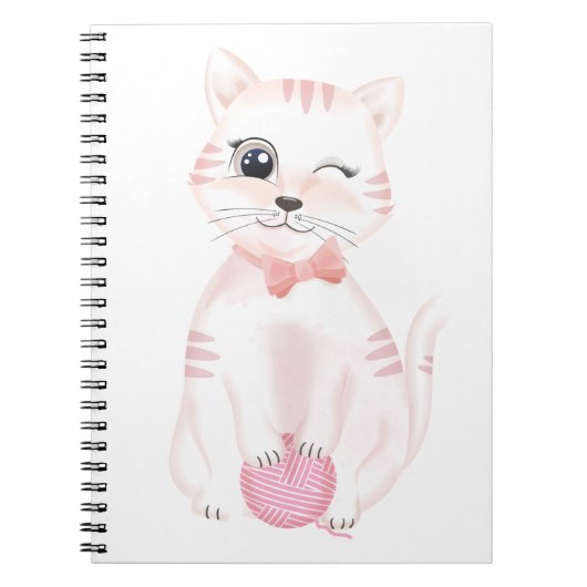 Carnet Dame Chat Fou Chaton Princesse Rose Chat (Devant)
