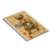 Carnet Dame de cantine servant de la nourriture à l'école (Côté Droit)