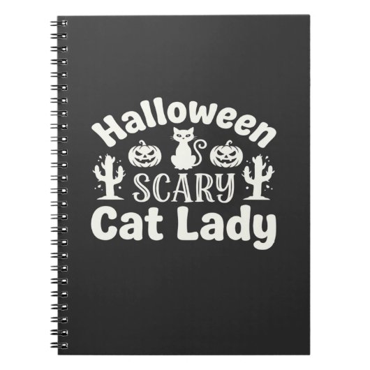 Carnet Dame de chat effrayante Halloween_1 (Devant)