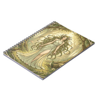 Carnet Dame de fantaisie dans une forêt enchantée