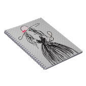 Carnet Dame de la mode avec Pois (Côté Droit)