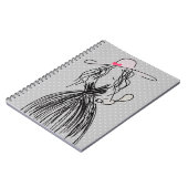 Carnet Dame de la mode avec Pois (Côté gauche)