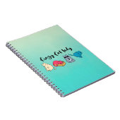 Carnet Dame du chat fou et 4 chats mignons (Côté Droit)