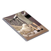 Carnet Dame élégante marchant son caniche (Côté Droit)