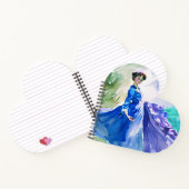 Carnet Dame en Robe Bleue - Peinture aquarelle (Intérieur)