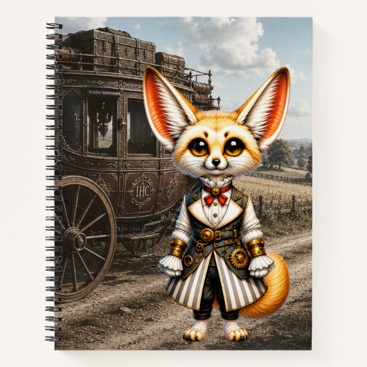 Carnet Dame Fennec Steampunk & Stagecoach (Devant)