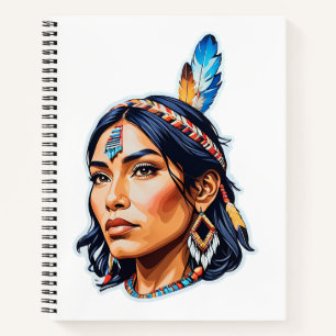Carnet Dame Indienne d'Amérique du Nord