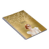 Carnet Dame Pailletée Or Cheveux Rouges (Côté Droit)