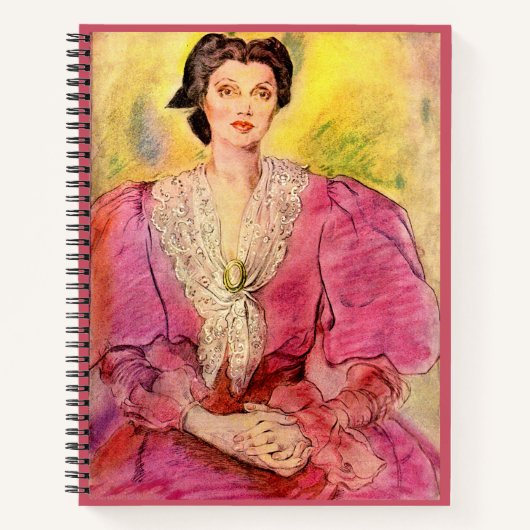 Carnet dame rose (Devant)