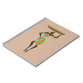 Carnet Dame tribale africaine avec l'art tribal corbeille (Côté gauche)