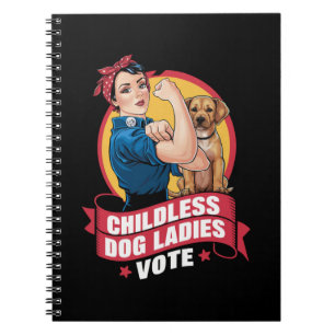 Carnet Dames de chats sans enfants votent chien The Rivet