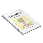 Carnet Dames Retraite design avec Fleurs sur une table (Côté Droit)