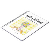 Carnet Dames Retraite design avec Fleurs sur une table (Côté gauche)