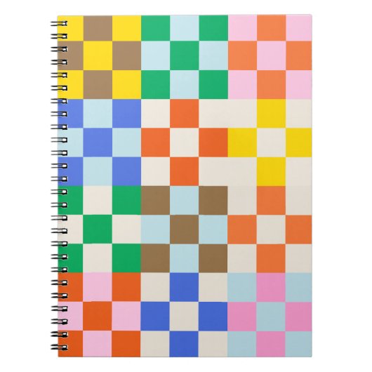 Carnet Damier Funky (Devant)