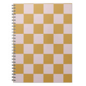 Carnet Damier jaune et rose (Devant)
