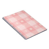 Carnet Damier Pêche et Marguerite (Côté Droit)