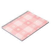 Carnet Damier Pêche et Marguerite (Côté gauche)