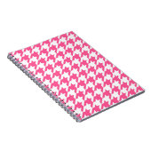 Carnet Damier pied-de-poule rose et blanc (Côté Droit)