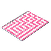 Carnet Damier pied-de-poule rose et blanc (Côté gauche)