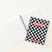 Carnet Damier Rétro Noir Blanc Matière Scolaire (Intérieur)