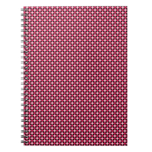 Carnet Damier Rétro Rose (Devant)