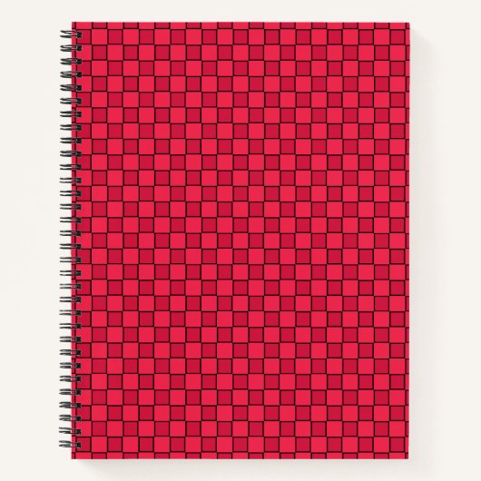 Carnet Damier Rouge Noir (Devant)