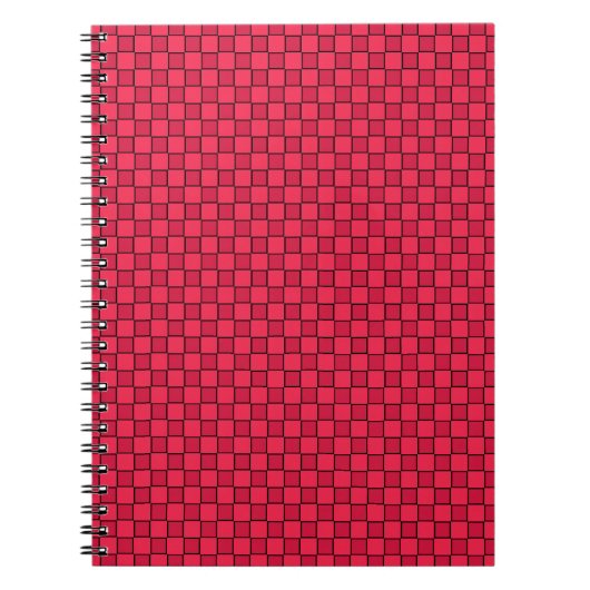 Carnet Damier Rouge Noir (Devant)