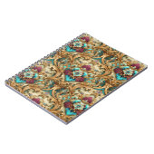 Carnet Damier Turquoise & Or (Côté gauche)